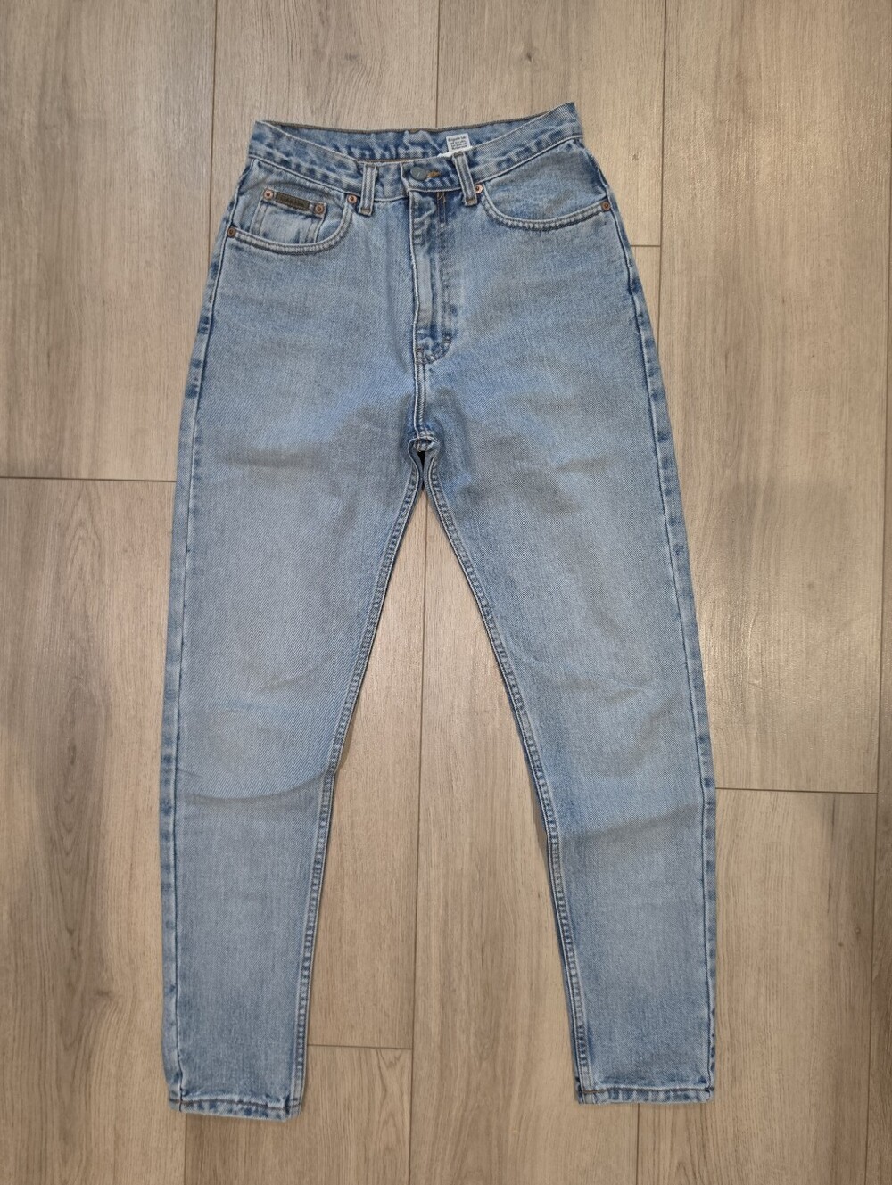 Vintage Calvin Klein High Rise Super Slim Jeans Light Wash Size 5 USA Made